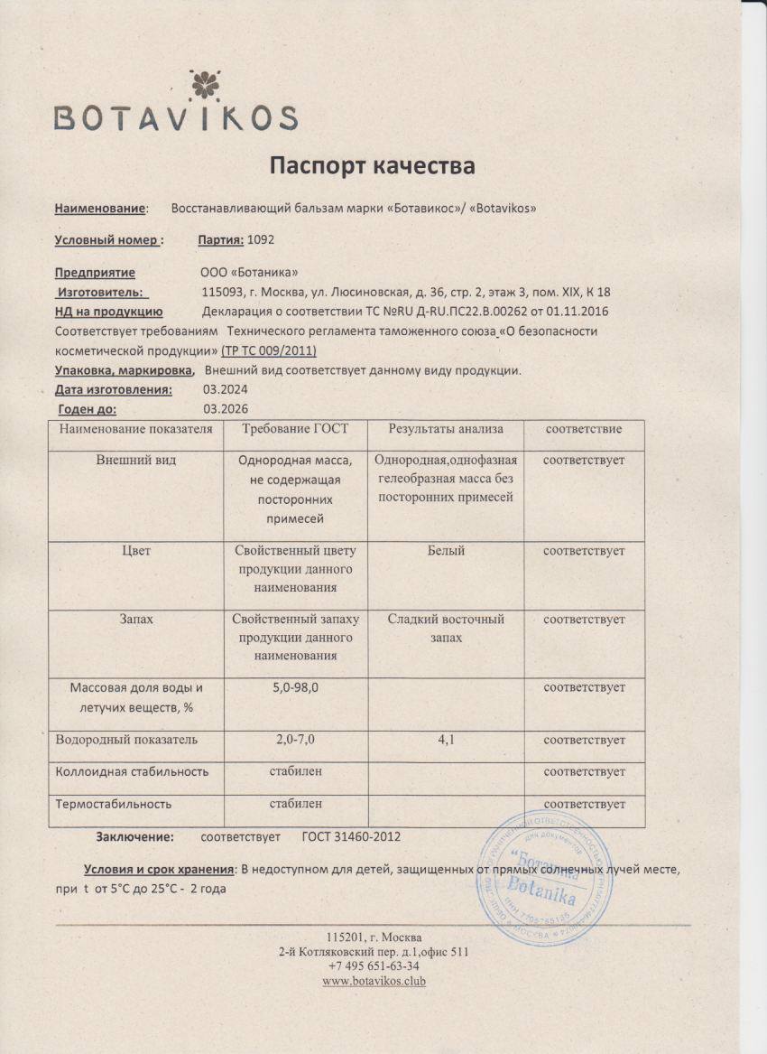 Паспорт №032024